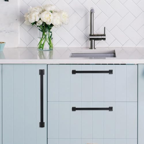 BUKOBYHE 10 Pack 12-5/8 Inch(320mm) Cabinet Pulls Matte Black Kitchen Cabinet Pulls Drawer Pulls Solid Cabinet Hardware - Image 5