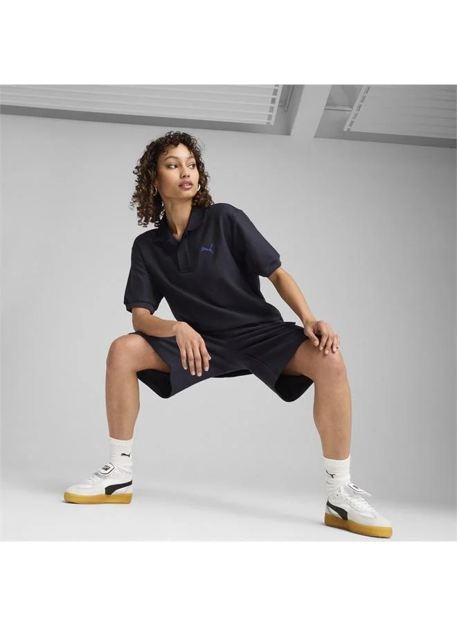 Puma New Navy PREMIUM Essentials Relaxed Jacquard Polo Unisex for Men | Best Price UAE