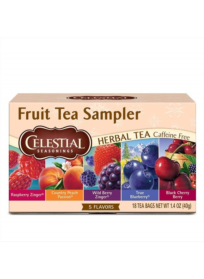 CELESTIAL SEASONINGS مجموعة شاي الأعشاب بالفواكه - 18 كيس شاي - Image 1