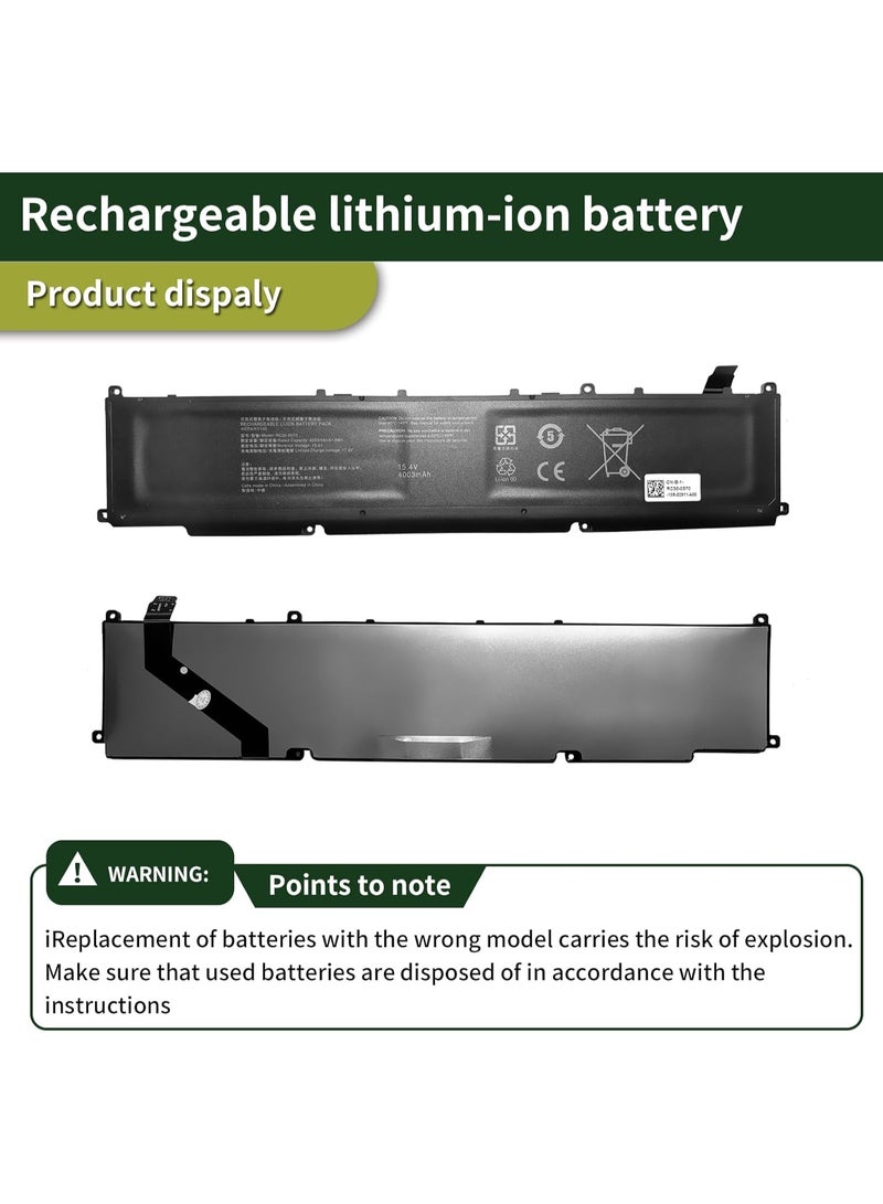 Max Power 15.4V 4003mAh RC30-0370 RZ09-0370 RZ09-0427 RZ09-0368 Laptop Battery compatible withRazer Blade 14 2021 2022 RZ09-0370AE23 RZ09-0370CEA3-R3U1 RZ09-0370BEA3 RZ09-0427EE23 RZ09-0427NEA3 - Image 4