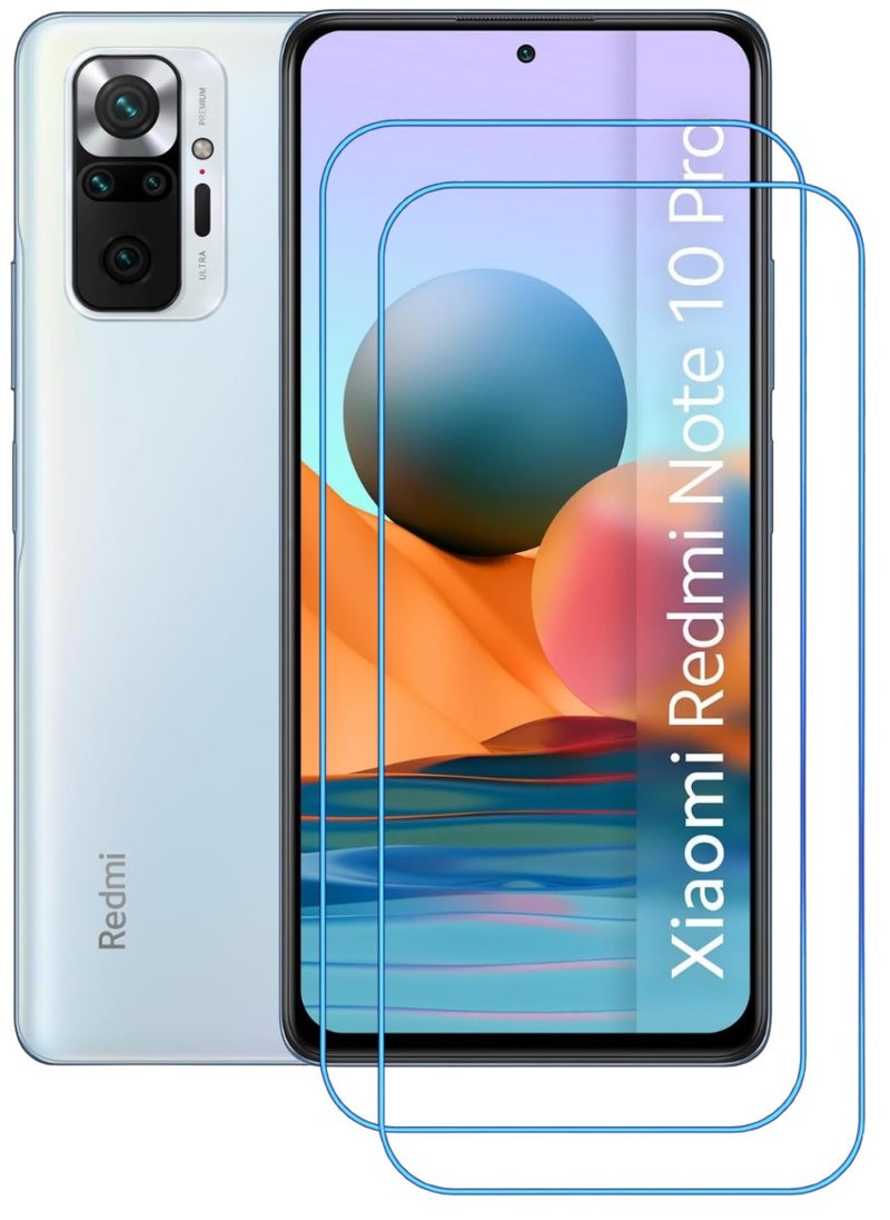 ACLIX 2 Pieces Antistatic ESD Dustproof Premium Quality High Definition Clear Tempered Glass Screen Protector Designed For Xiaomi Redmi Note 10 Pro - Image 1