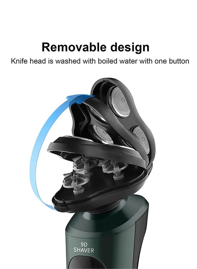 Sharpdo 4-in-1 Men's Electric Shaver & Grooming Kit: Waterproof Rotary Shaver, Beard Trimmer, Nose Hair Trimmer, Facial Cleansing Brush, USB Rechargeable for Wet & Dry Use - Image 5