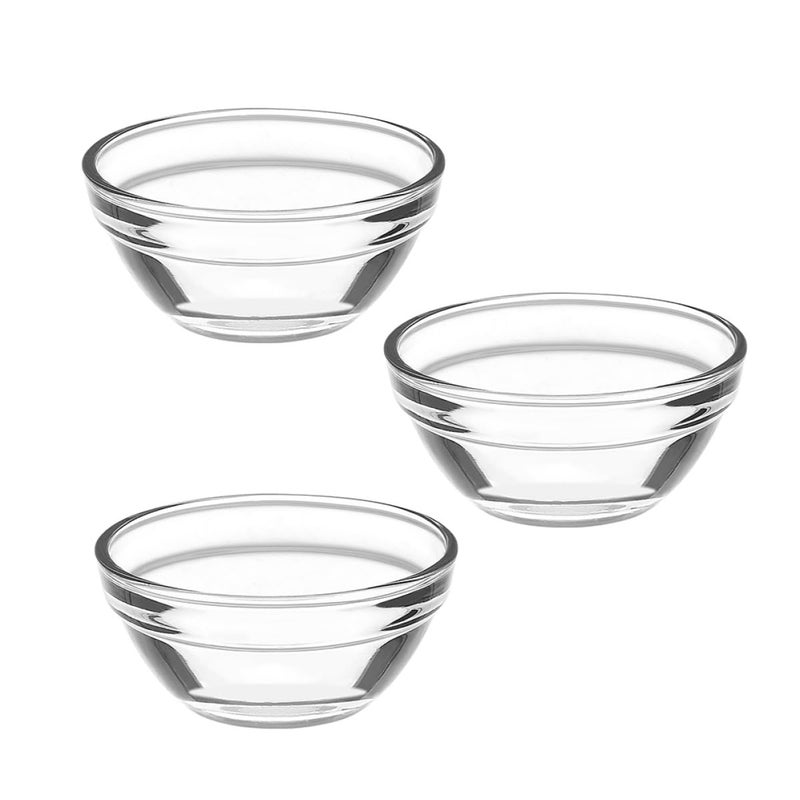 Small Glass Dessert Bowls Set of 3 for Jelly Pudding and Kitchen Serving - Image 2