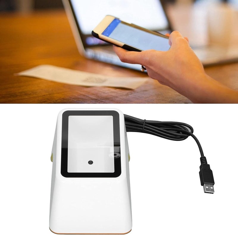 GT 790 Desktop Barcode Scanner, QR Scanner for Shop Store Market, Large Scanning Window with Auto Induction, 2D Barcode Reader for POS Equipment, Supports Alipay WeChat - Image 5