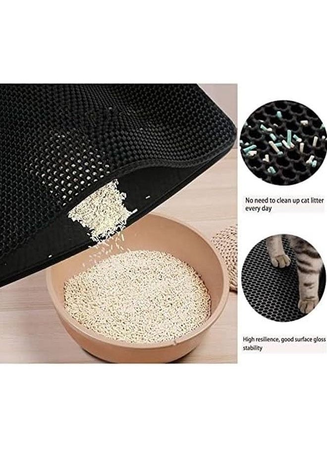 HQ-GAMING - Pet Cat Litter Mat Double-Layer Sand Cat Mats for Cat Litter box Large Size Foldable Non-slip Waterproof Pet Bed Easy Clean Foldable Trapper Mats - Image 1