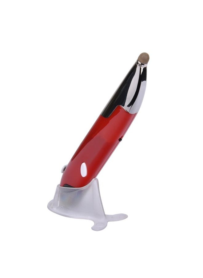 BURAQ PR-06 4-keys Smart Wireless Optical Mouse with Stylus Pen Function (Red)  - Image 3