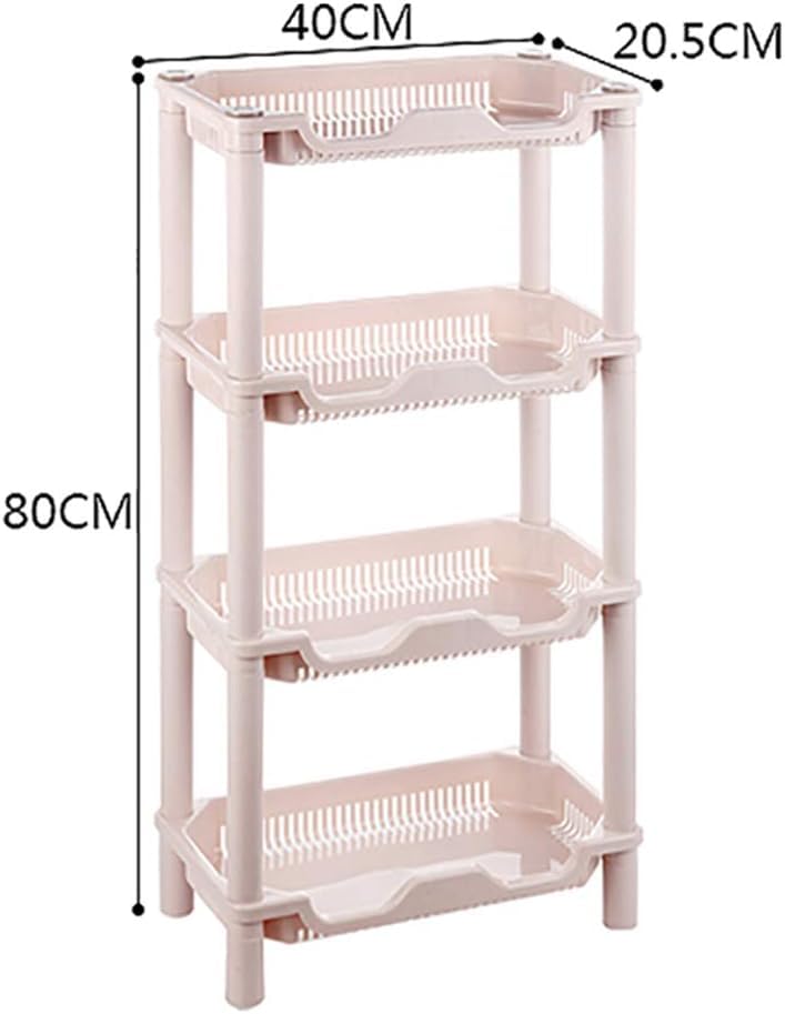 Ndola Storage Shelf Units Kitchen Rack Storage Refrigerator Side Slit Movable Debris Rack Bathroom Finishing RackMedium - Image 3