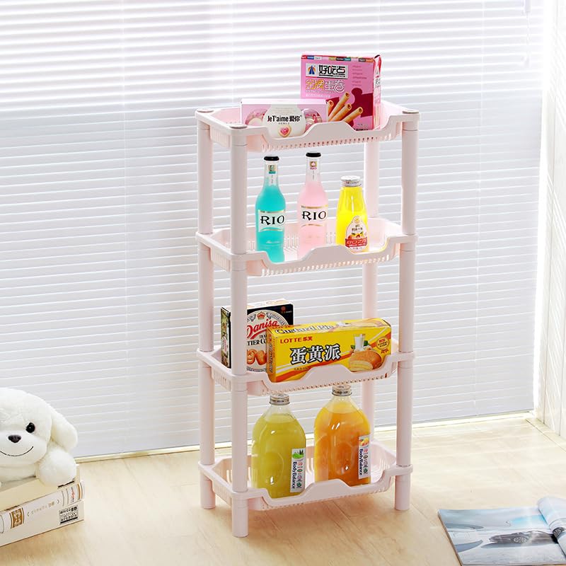 Ndola Storage Shelf Units Kitchen Rack Storage Refrigerator Side Slit Movable Debris Rack Bathroom Finishing RackMedium - Image 2