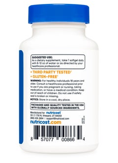 Nutricost Vitamin K2 + Vitamin D3, 100 Mcg Vitamin K2 Per Serving, 125 Mcg Vitamin D3 Per Serving, 120 Servings, Dietary Supplement 120 Softgels  - Image 4