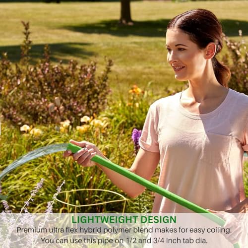 ecofynd 5 Meter/16 Feet, 1/2 Inch Flexible PVC Green Water Pipe, Heavy Duty Long Pipes with Tap Hose Connectors, Home Garden, Car Wash, Floor Clean, Park Cleaning, Outdoor Indoor Use - Image 4