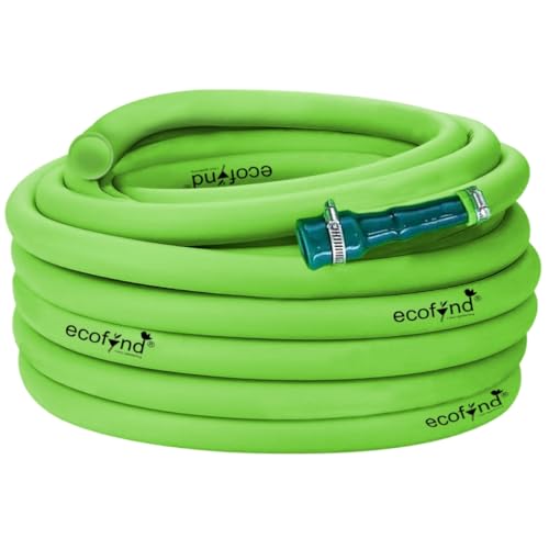 ecofynd 5 Meter/16 Feet, 1/2 Inch Flexible PVC Green Water Pipe, Heavy Duty Long Pipes with Tap Hose Connectors, Home Garden, Car Wash, Floor Clean, Park Cleaning, Outdoor Indoor Use - Image 1