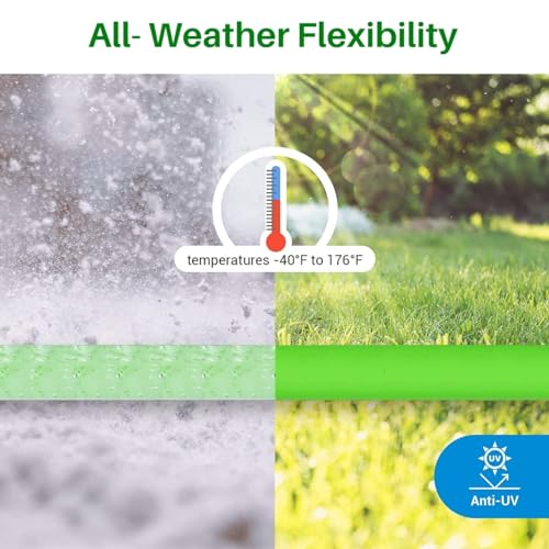 ecofynd 5 Meter/16 Feet, 1/2 Inch Flexible PVC Green Water Pipe, Heavy Duty Long Pipes with Tap Hose Connectors, Home Garden, Car Wash, Floor Clean, Park Cleaning, Outdoor Indoor Use - Image 5