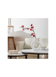 Dubkart White Ceramic Vase - Modern Vase Matte Design - Ideal Gift Flowers Vase for Friends, Home Decoration Ornaments Family, Wedding, Table Vase, Perfect Home Decoration Vase  - Image 4