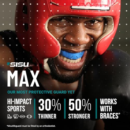 SISU Max Mouthguard, Purple Punch - 50% Stronger, Maximum Protection for Rugby, MMA, Boxing, Lacrosse, Football, Hockey, High-Impact Sports - Adult Fit, Remoldable Up to 20 Times, Works for Braces - Image 2