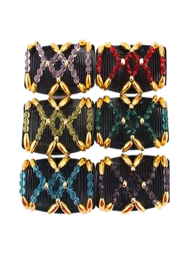 LOVEF 5 Pcs Stretch Combs Magic Hair Clips - Stretchy Easy Fancy Magic Double Comb, Perfect French Twist Holder, Gift for Mom - Image 1