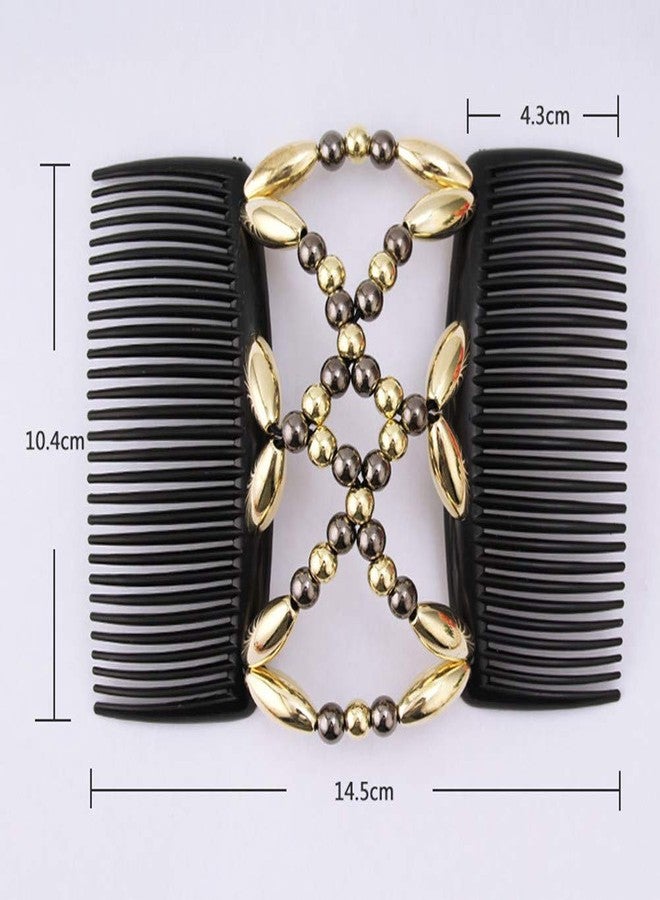 LOVEF 5 Pcs Stretch Combs Magic Hair Clips - Stretchy Easy Fancy Magic Double Comb, Perfect French Twist Holder, Gift for Mom - Image 4