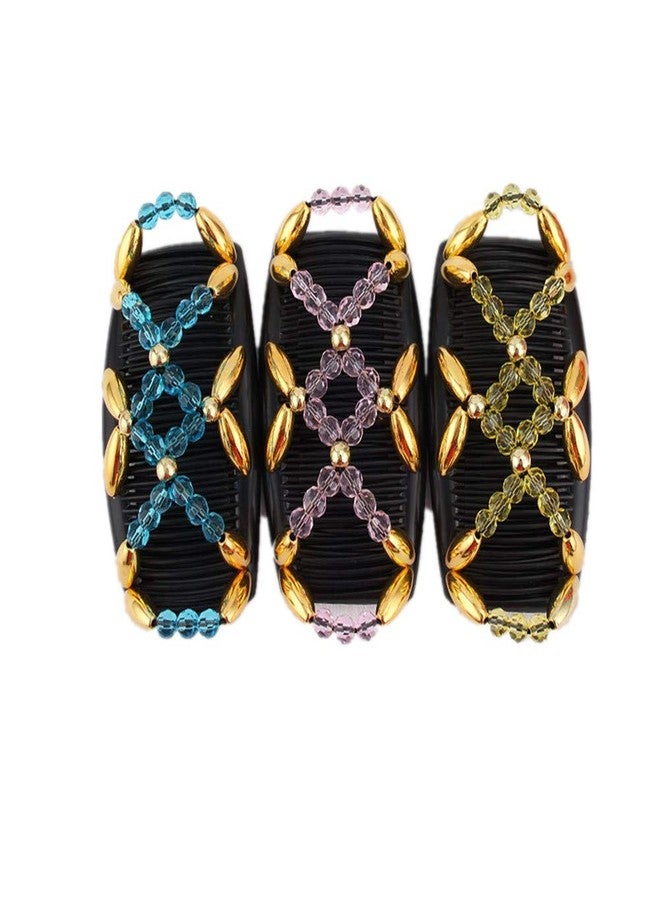 LOVEF 5 Pcs Stretch Combs Magic Hair Clips - Stretchy Easy Fancy Magic Double Comb, Perfect French Twist Holder, Gift for Mom - Image 3