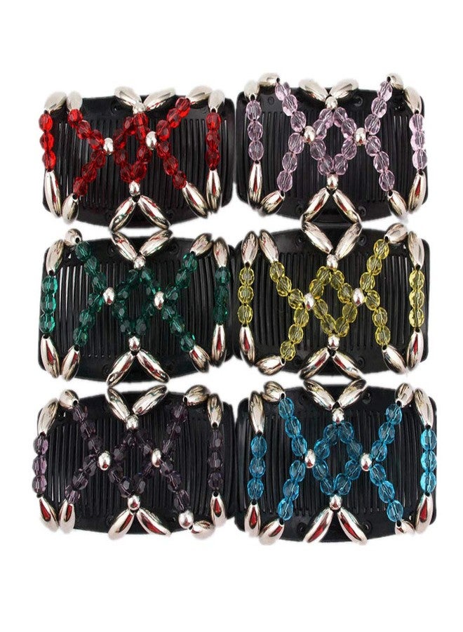 LOVEF 5 Pcs Stretch Combs Magic Hair Clips - Stretchy Easy Fancy Magic Double Comb, Perfect French Twist Holder, Gift for Mom - Image 2