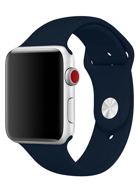 Sports Band for Apple Watch 41mm 40mm 38mm Soft Silicone Replacement Wrist Strap Compatible with iWatch Apple Watch Series 7/SE/6/5/4/3/2/1 Blue Cobalt