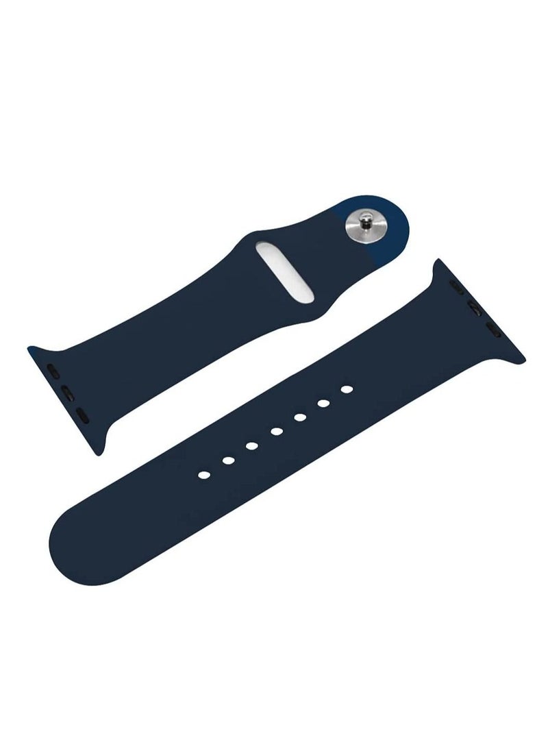 VITION - Sports Band for Apple Watch 41mm 40mm 38mm Soft Silicone Replacement Wrist Strap Compatible with iWatch Apple Watch Series 7/SE/6/5/4/3/2/1 Blue Cobalt - Image 1