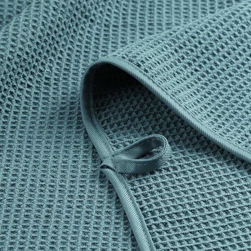 Polyte Microfiber Oversize Quick Dry Lint Free Waffle Bath Towel for Body, 60 x 30 in, Set of 2 - Image 2