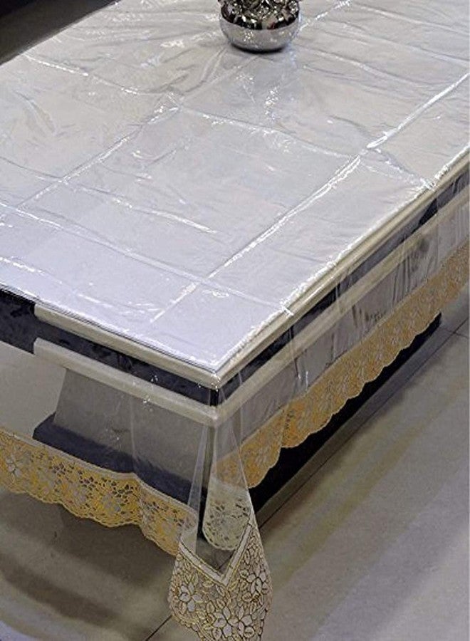 Mopak Decor غطاء طاولة ديكور ثلاثي الأبعاد كبير الحجم لستة أشخاص 60 * 90 غطاء طاولة مطبوع عليه دانتيل ذهبي (AL) - Image 4
