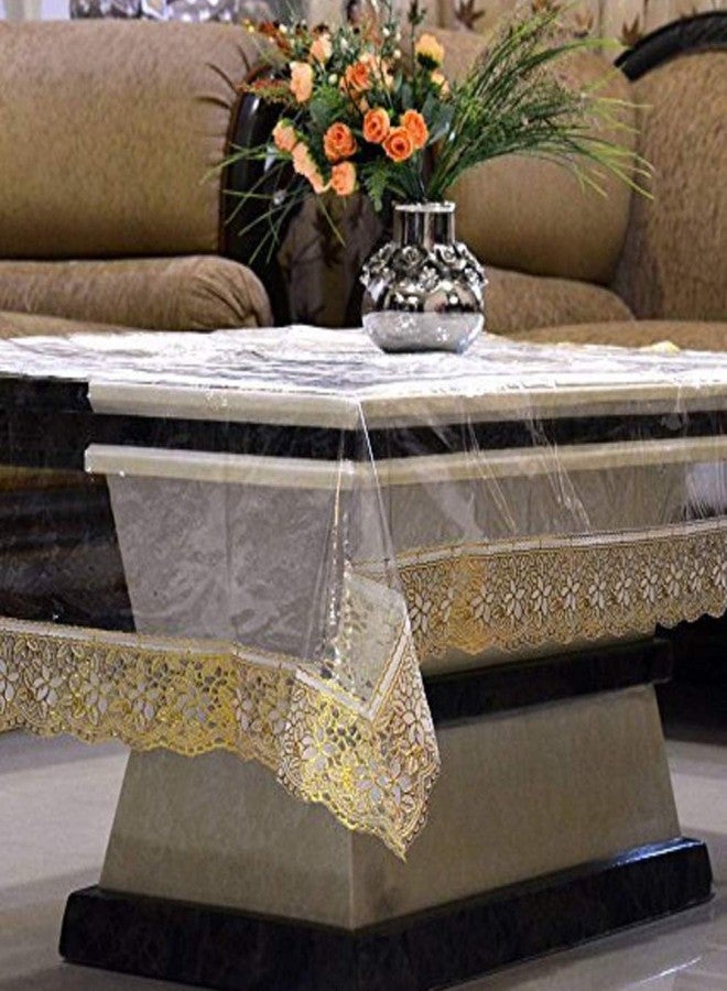 Mopak Decor غطاء طاولة ديكور ثلاثي الأبعاد كبير الحجم لستة أشخاص 60 * 90 غطاء طاولة مطبوع عليه دانتيل ذهبي (AL) - Image 5