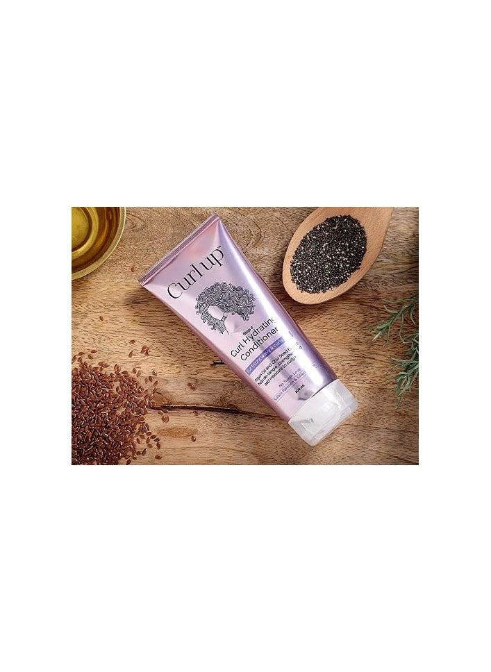 Curl Up Curl Up Curl Hydrating Silicone Free Conditioner - For Frizzy, Wavy & Curly Hair - No Sulphate And Paraben - 200 ml  - Image 4