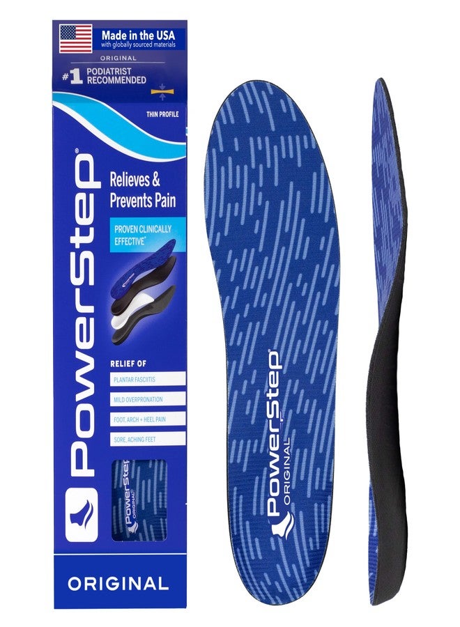 PowerStep Original Insoles, Arch Pain Relief Orthotics, Tight Shoes, Foot Support for Plantar Fasciitis, Mild Pronation, Foot & Arch Support Inserts, Shoe Inserts, Made in The USA (M 10-10.5, F 12) - Image 1