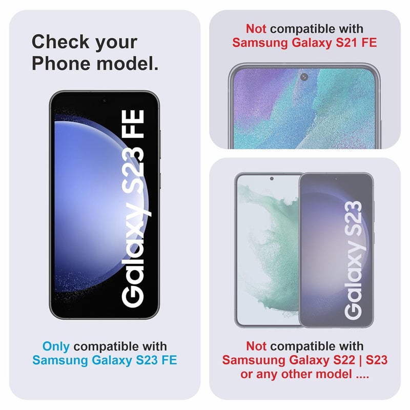 Skyddshield Military-Grade Gorilla Tempered Glass For Samsung Galaxy S23 FE (6.4 Inch) With Installation Kit | Edge to Edge Coverage | Black - Image 2