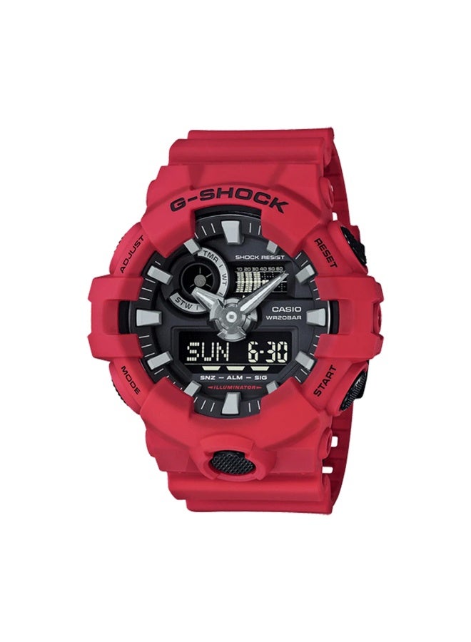 Casio G-Shock GA-700-4ADR Analog Digital Men's Red Resin Watch