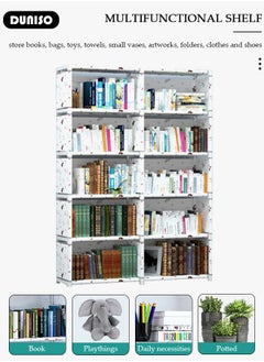 DUNISO 10-Cube Multi-Functional Closet Storage Shelves, Cube Storage Organizer, Closet Organizer Storage, Portable Cabinet Shelving Bookshelf, DIY Bookcase, Living Room Office Closet Cubicle Rack  - Image 3