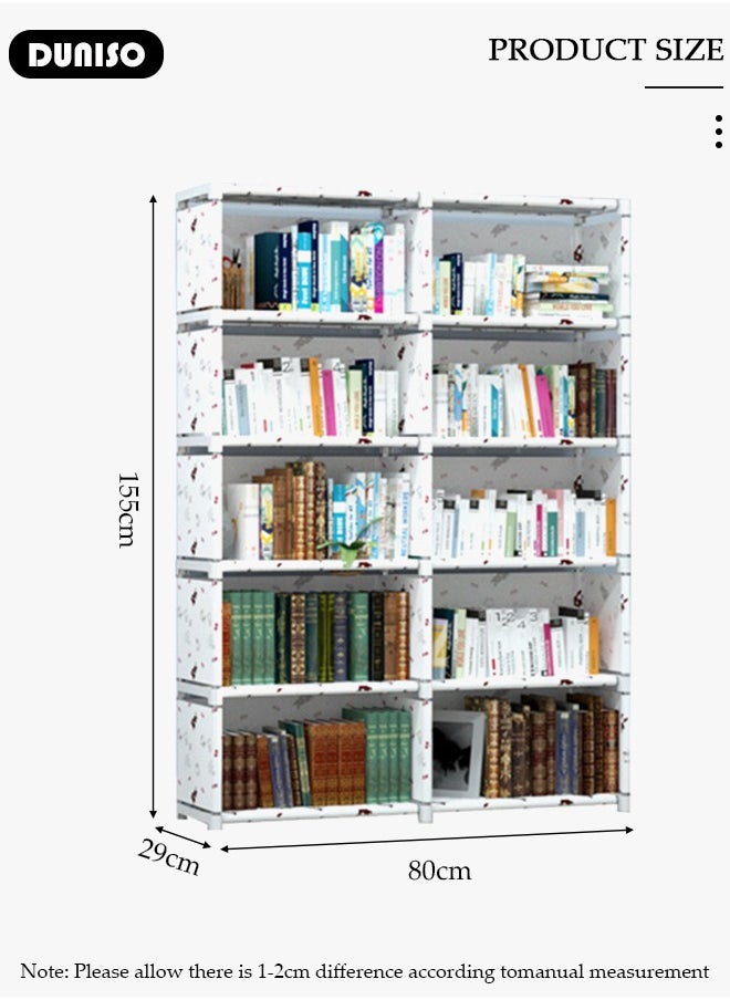 DUNISO 10-Cube Multi-Functional Closet Storage Shelves, Cube Storage Organizer, Closet Organizer Storage, Portable Cabinet Shelving Bookshelf, DIY Bookcase, Living Room Office Closet Cubicle Rack  - Image 4