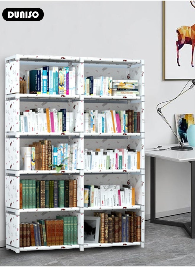 DUNISO - 10-Cube Multi-Functional Closet Storage Shelves, Cube Storage Organizer, Closet Organizer Storage, Portable Cabinet Shelving Bookshelf, DIY Bookcase, Living Room Office Closet Cubicle Rack - Image 1