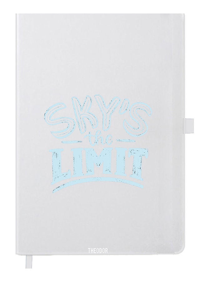 Theodor Designer A5 Thick White Hardcover Notebook Sky Is The Limit - Image 1