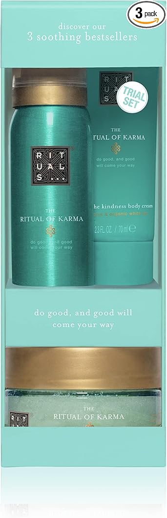 RITUALS RITUALS Gift Set from The Ritual of Karma Trial Set with Summery Holy Lotus White Tea Hydrating Cooling Properties - Image 1