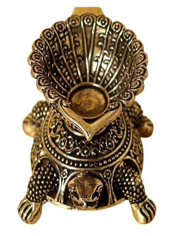 BEXCO Decorative Brass Tortoise Oil Lamp Diya, Traditional Kurma Design, 1.4x1.2x2 inches, Religious Home Decor - Image 5
