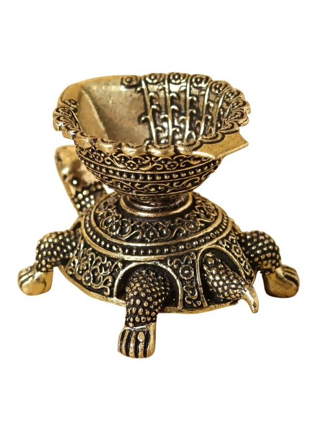 BEXCO Decorative Brass Tortoise Oil Lamp Diya, Traditional Kurma Design, 1.4x1.2x2 inches, Religious Home Decor - Image 4