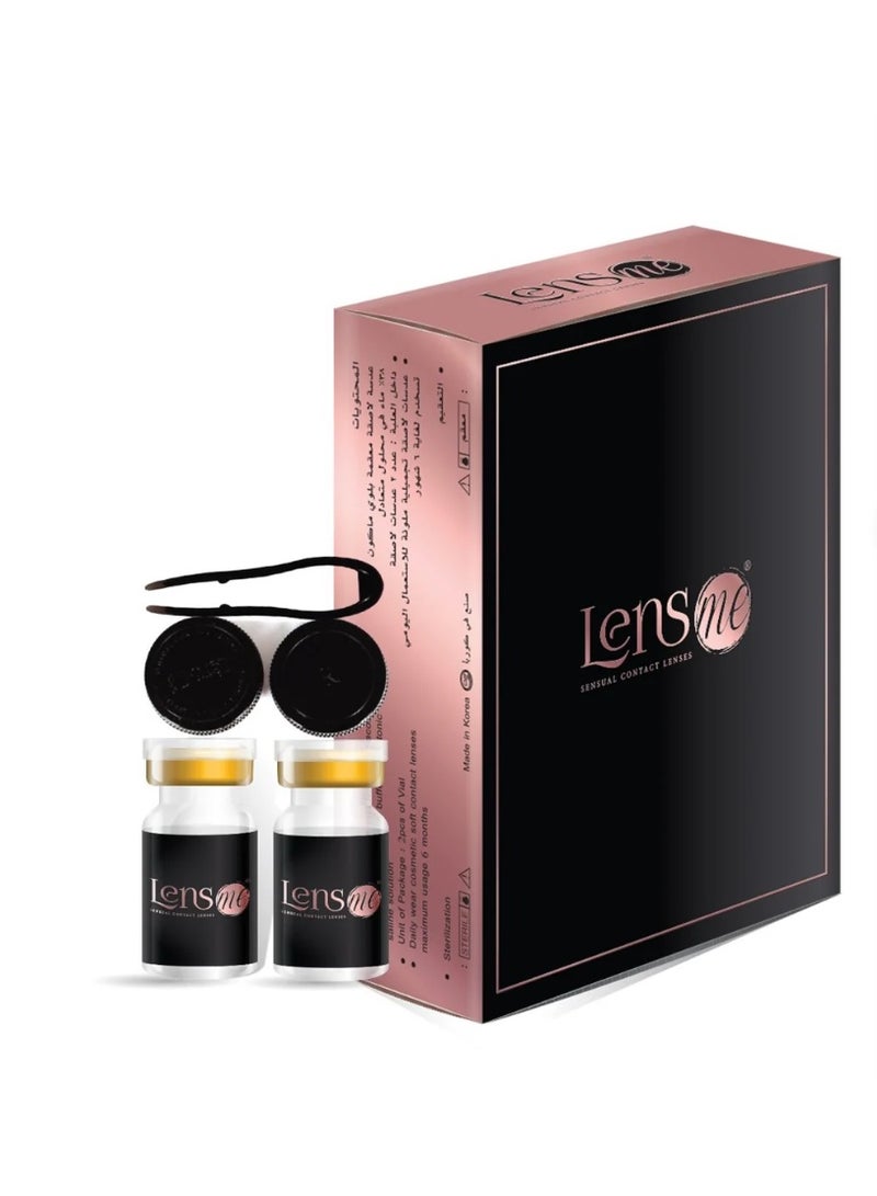 LensMe Lens Me (Brown) 2-pack (9.00-), 6-month disposable contact lenses, colored contact lenses, cosmetic contact lenses. - Image 2