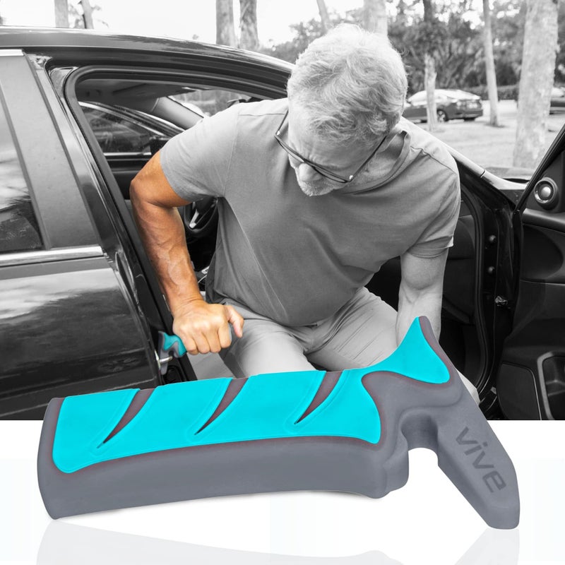 Vive Car Handle Assist for Elderly - Scratch Proof Latch - Auto Grab Bar Cane Support Aid - Standing Mobility Safety Tip to Help Get Out - Portable Assistive Device for Seniors, Handicapped - Image 1