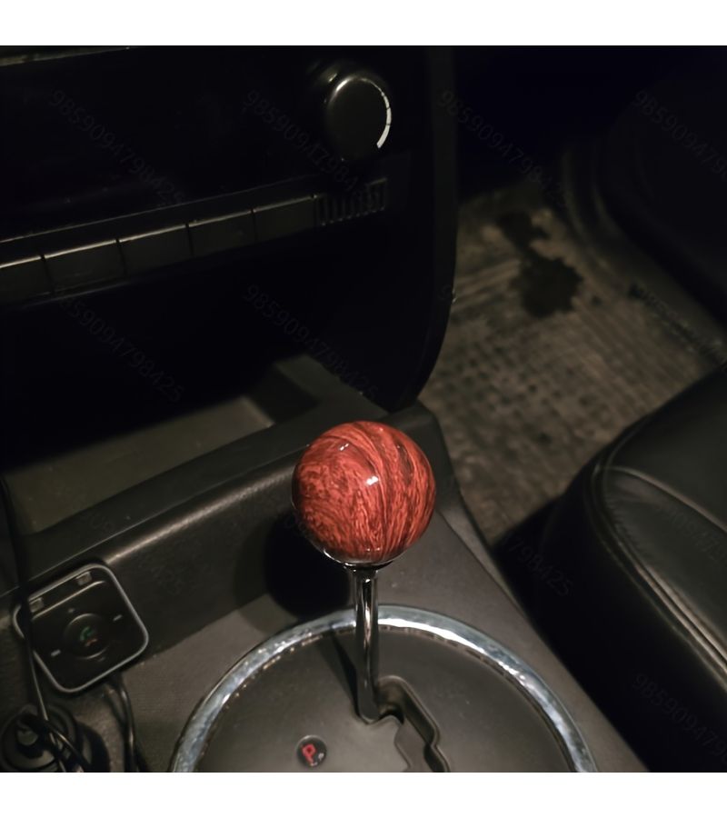 Mahogany Wood Colored Car Gear Shift Head For Manual Transmission Universal Retro Gear Lever - Image 4