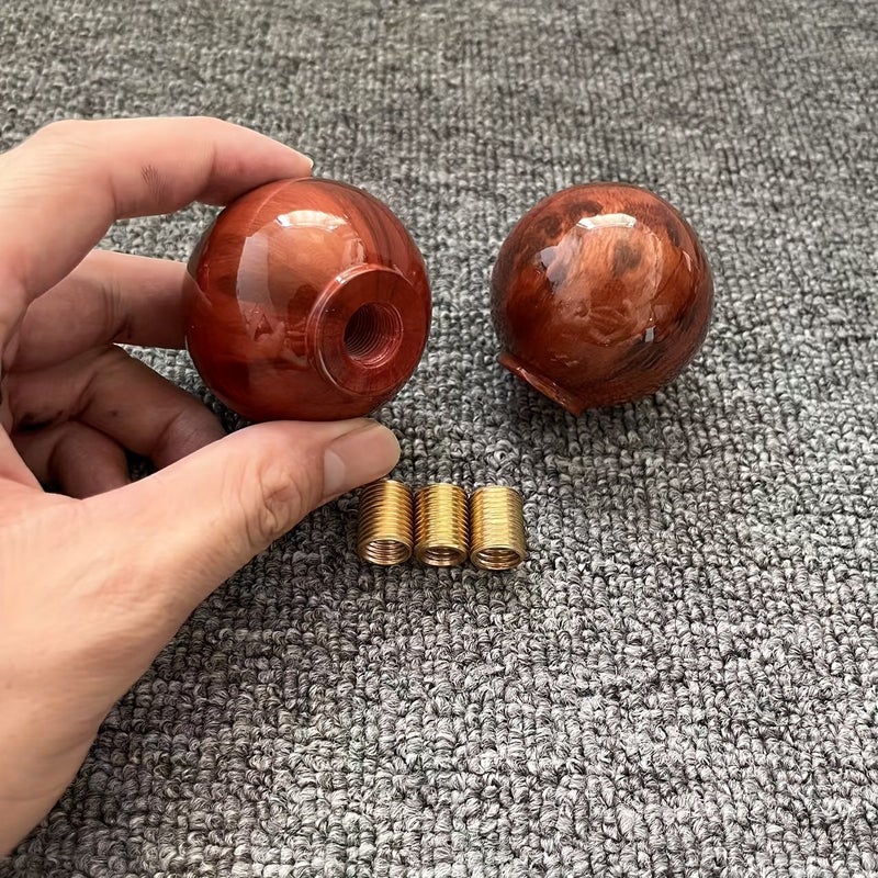Mahogany Wood Colored Car Gear Shift Head For Manual Transmission Universal Retro Gear Lever - Image 3