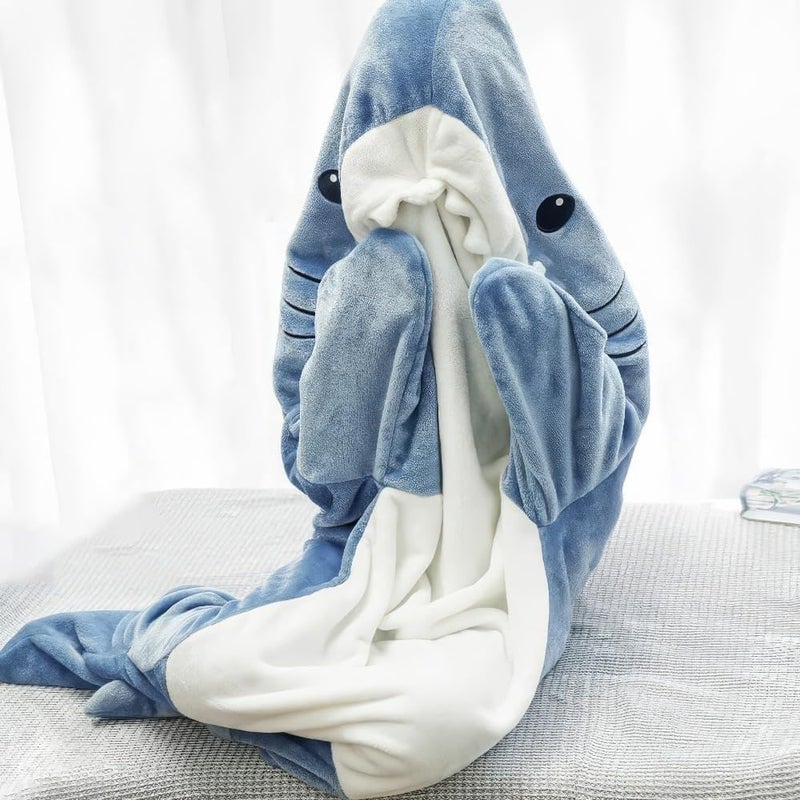 inkArts Shark Blanket Adult & Kid, Shark Onesie Kid, Shark Costume Kids, Shark Blanket Hoodie Onesie - Image 3