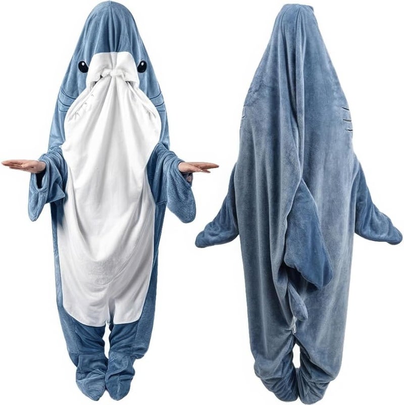 inkArts Shark Blanket Adult & Kid, Shark Onesie Kid, Shark Costume Kids, Shark Blanket Hoodie Onesie - Image 1