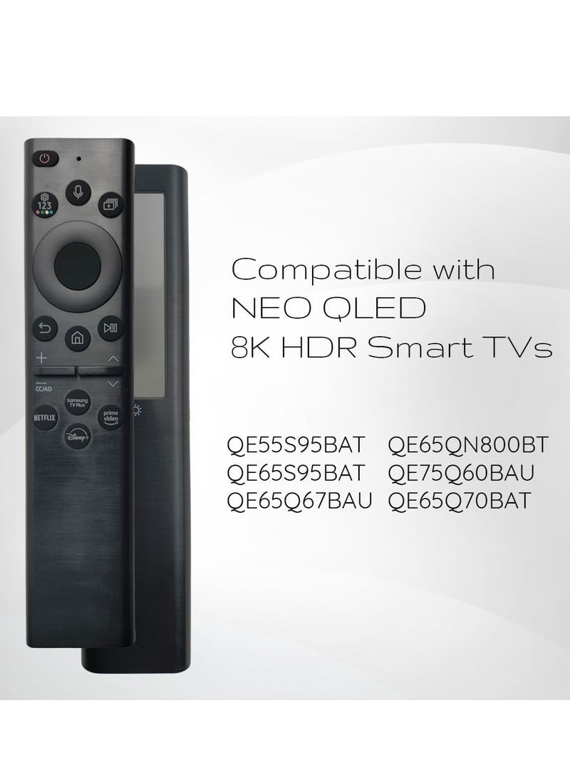 PopZa Original OEM BN59-01385A Solar Voice Remote Control (2021) for Samsung Smart TVs – Compatible with Neo QLED, The Frame, and Crystal UHD Series - Image 2