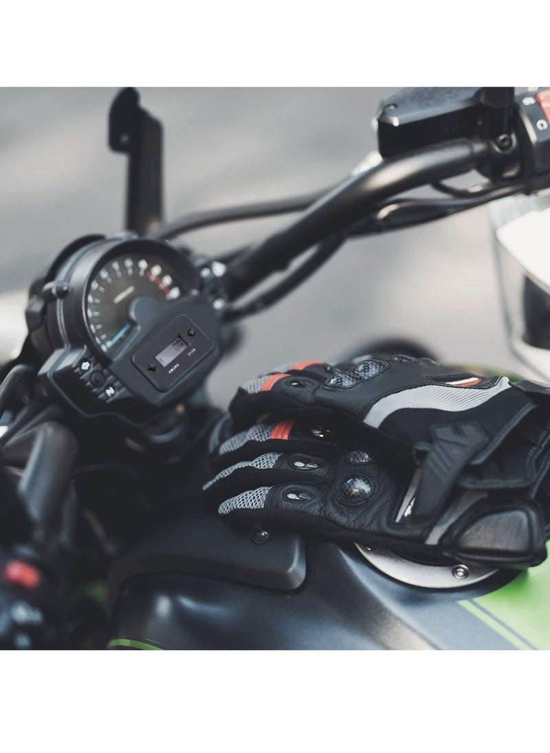 Dual Hour Meters for Small Engines, Automatic Shutdown Tachometers for Gas Engines, Inductive Hour Meter for Lawn Mowers, Dirt Bikes, Motorcycles, Snowmobiles, ATVs, and Boats