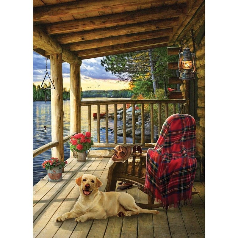Cobble Hill Cobblehill Puzzles 1000 pc Cabin Porch - Image 4