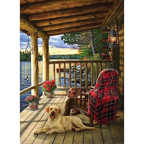 Cobble Hill Cobblehill Puzzles 1000 pc Cabin Porch - Image 1
