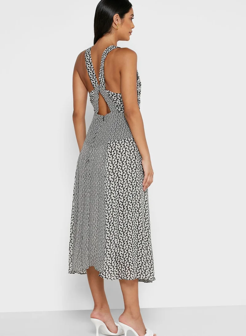 REISS Alexandria Cut Out Lace Dress