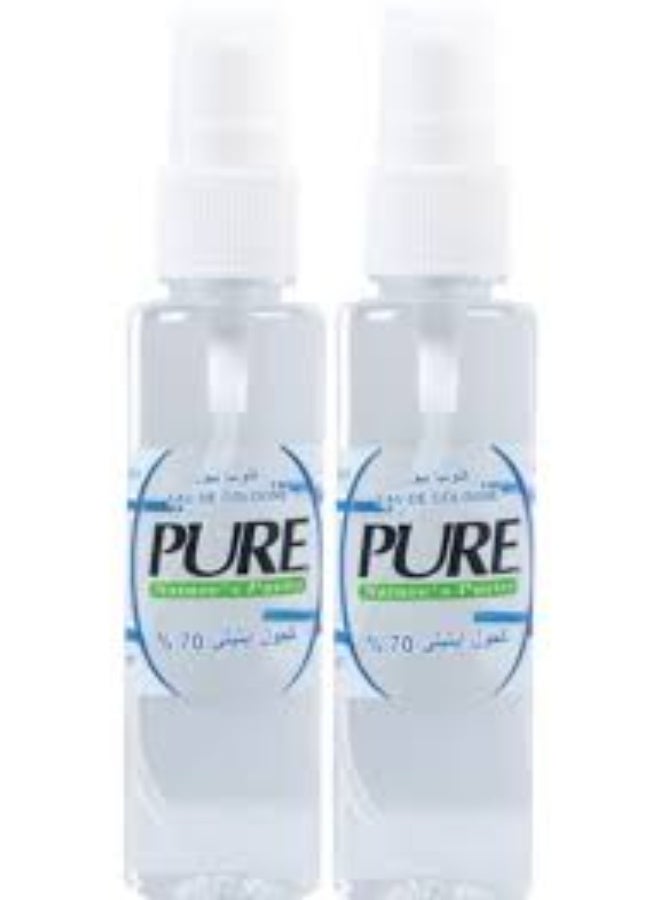 PURE 70% Ethyl Alcohol Disinfectant & Hand Sanitizer Spray, 70ml Pack of 2 (Packaging may vary) . - Image 1